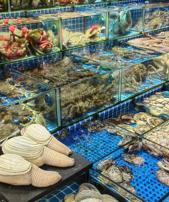 老廣年貨圖鑒 海鮮、年宵花購銷兩旺，水產品市場熱鬧非凡